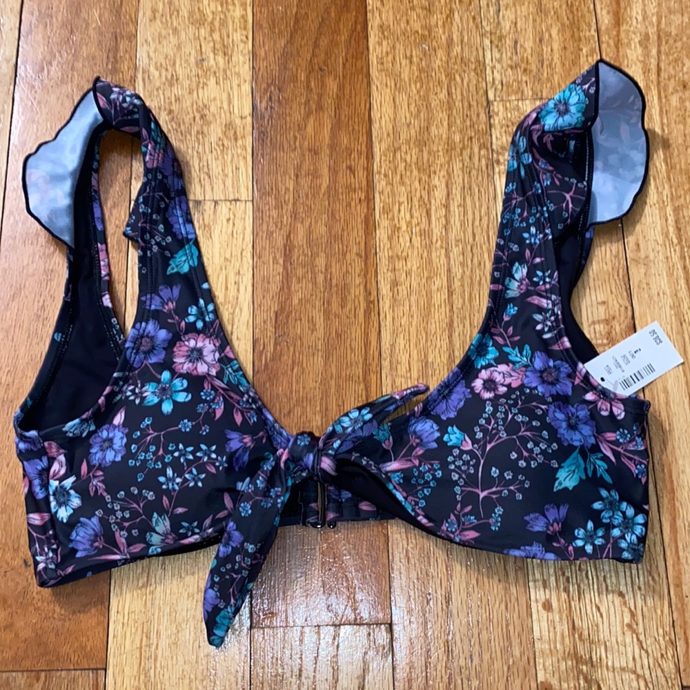 Aeropostale Front Tie Bathing Suit Bikini Top
